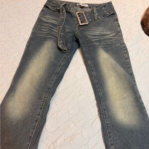 Stylish Belted Jeans